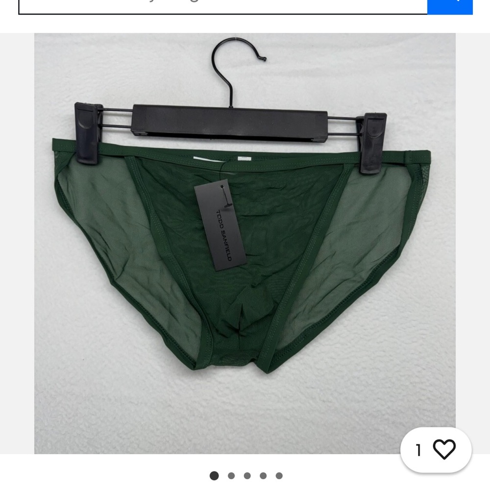 Todd Sanfield Men's Pine Green Mesh Briefs